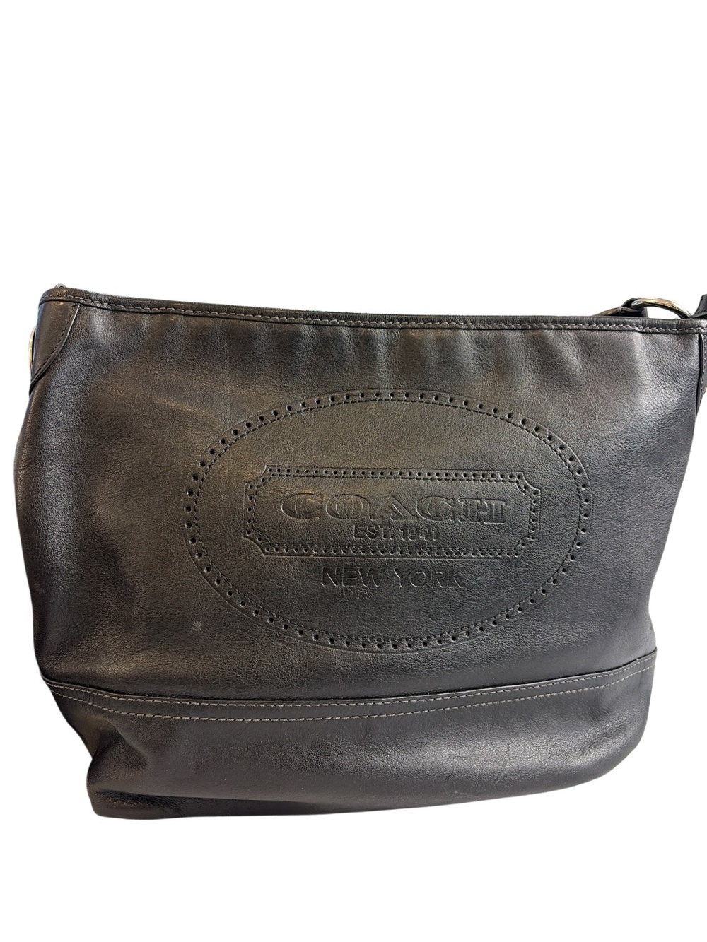 Authentic Coach Hamptons Weekend Perforated Leather Tote Bag - Picture 9 of 9